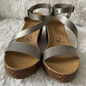 BlowFish Silver Wedges Size 9